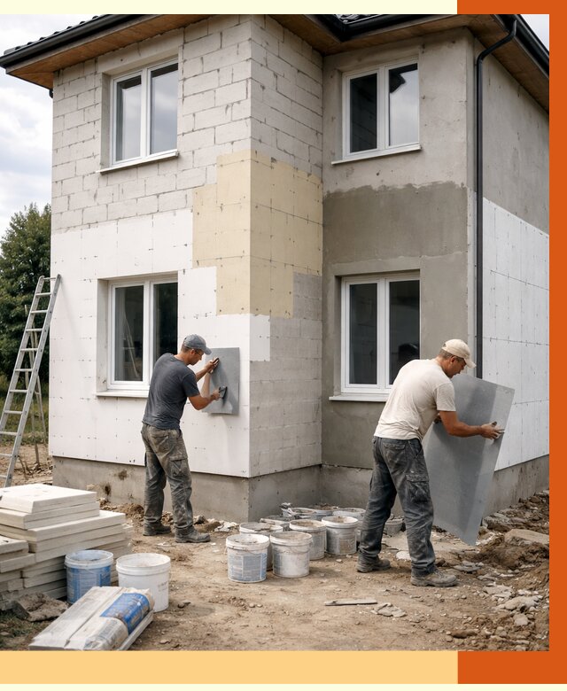 Утепление дома из газобетона в Королёве от 4367 руб./м² — заказать у ТепломастерКор