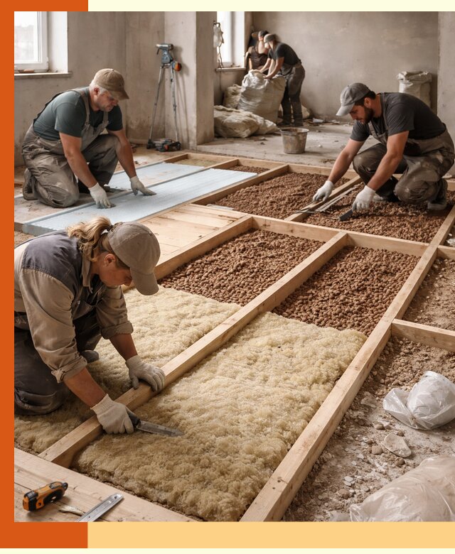 Утепление перекрытий жилых и промышленных зданий в Королёве